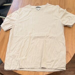 COS Men's Light Beige Short Sleeve Knit Tee